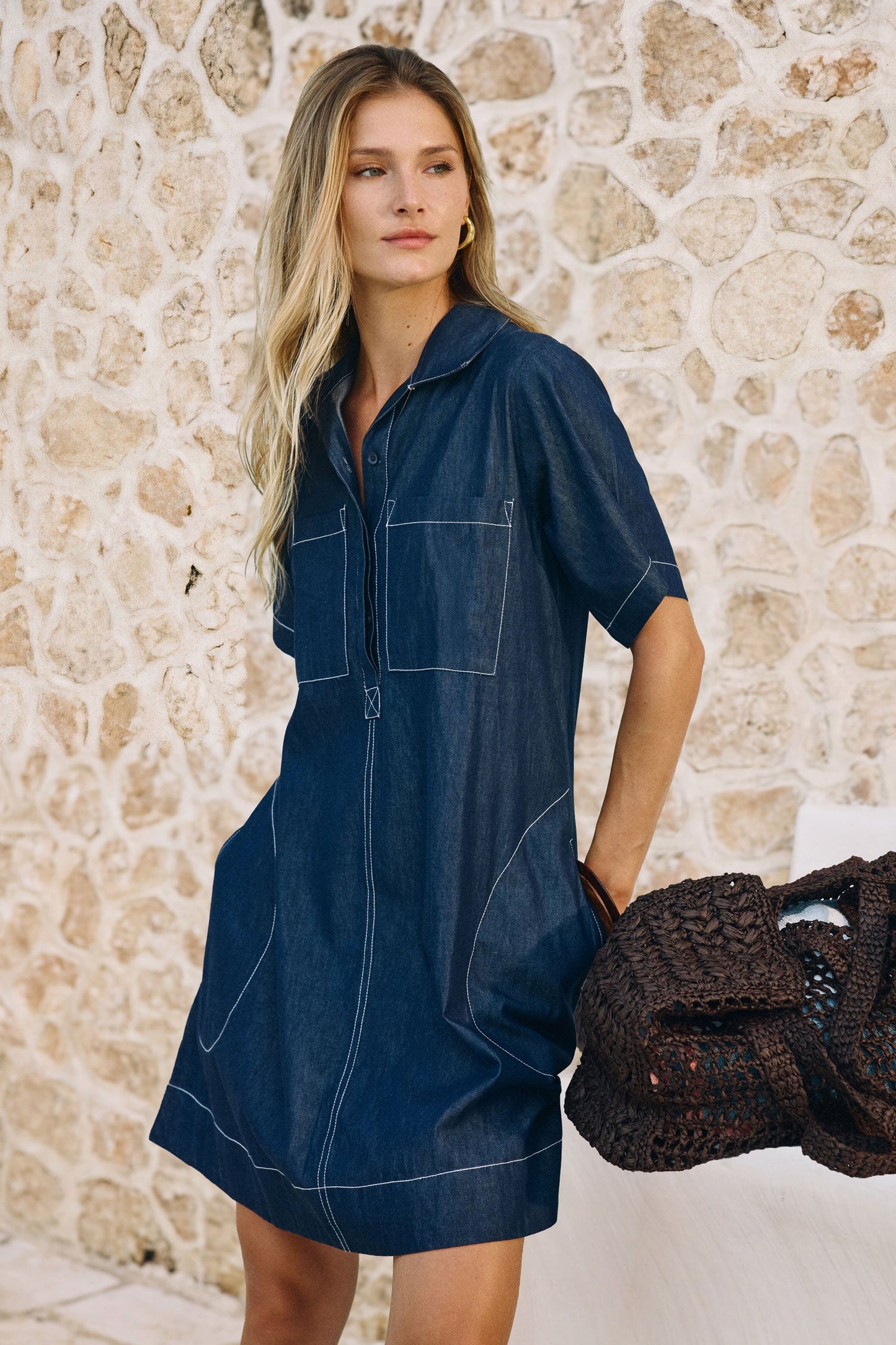 Image of Jeans. Product name - Itami Denim Playdress in Playdress colour by brand - Itami Division
