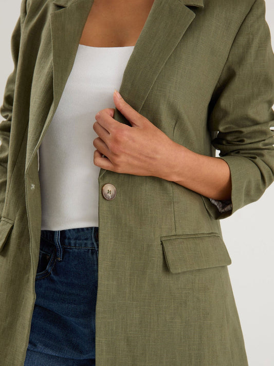 Ivy & Jack Dock Ramie Blazer (Khaki)