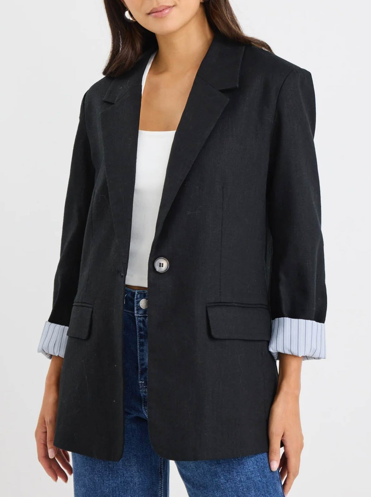 IVY & JACK DOCK RAMIE BLAZER (Black)