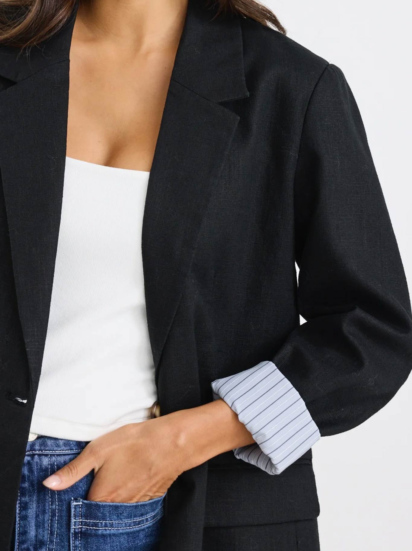 IVY & JACK DOCK RAMIE BLAZER (Black)