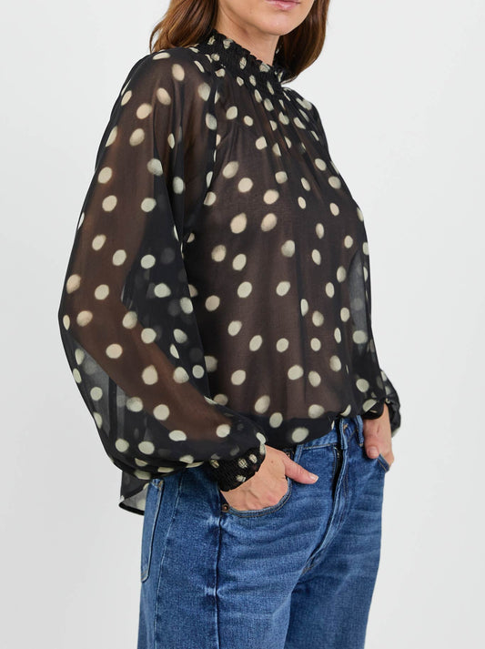 IVY & JACK EMPHATIC GEORGETTE TOP (Polka Dot)