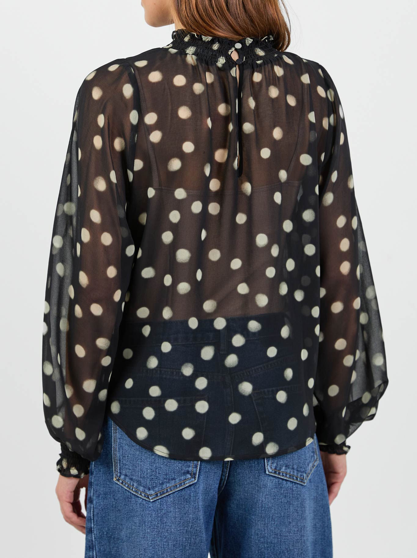 IVY & JACK EMPHATIC GEORGETTE TOP (Polka Dot)
