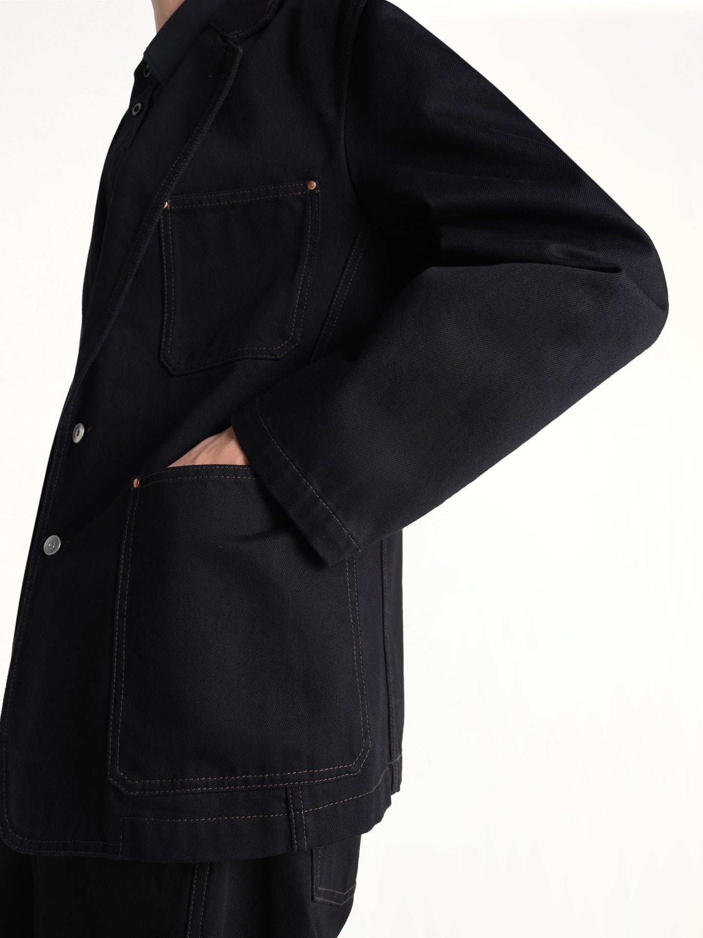 LEMAIRE Single Breasted Tailored Jacket (Black)