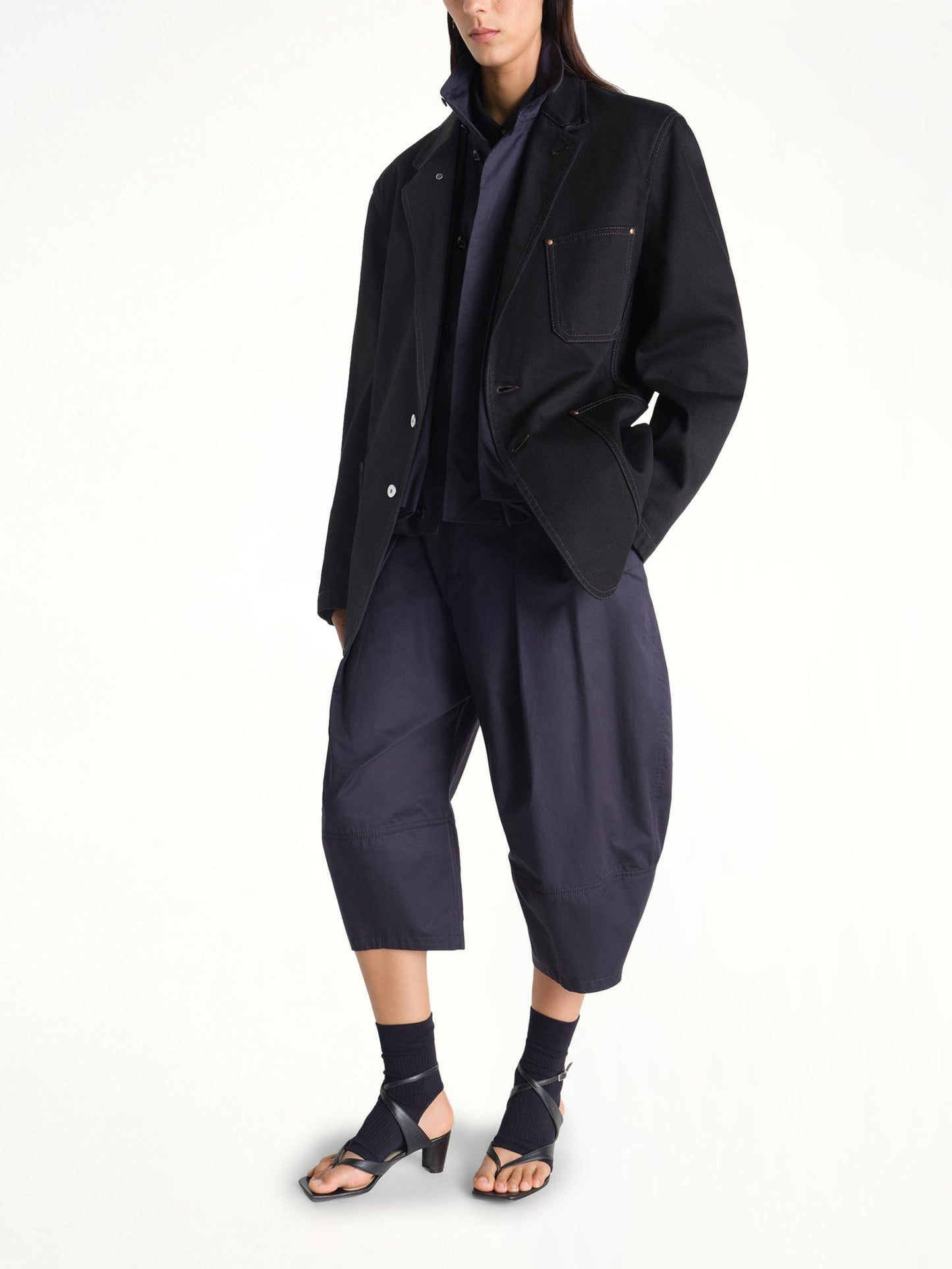 LEMAIRE Single Breasted Tailored Jacket (Black)
