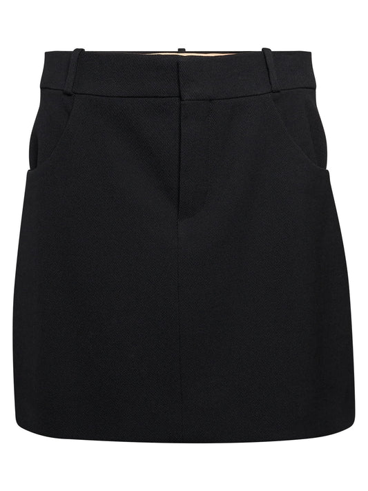 Image of a model wearing Skirts. Productname: CHLOE Skirt in Black colour by brand - CHLOE