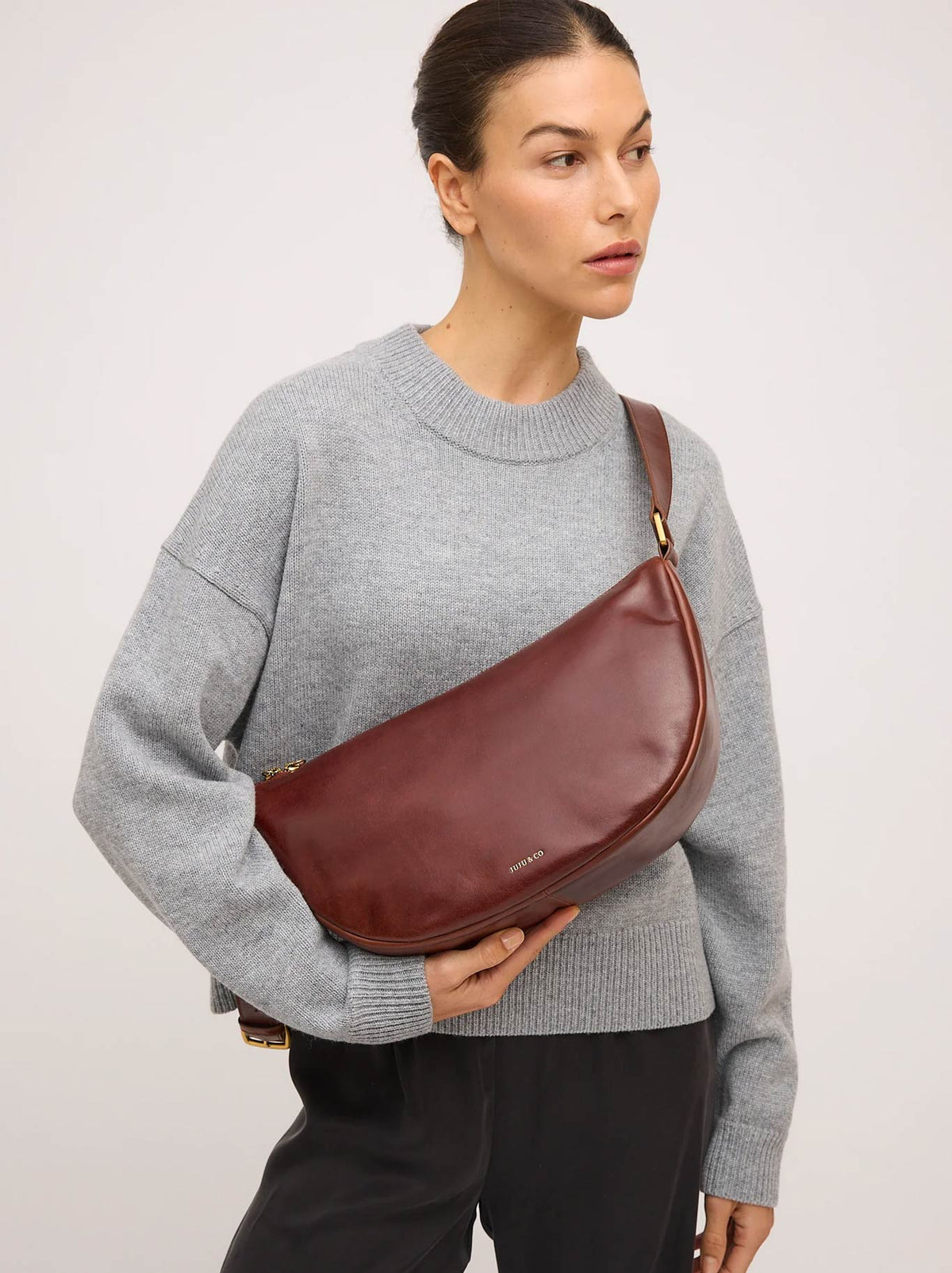 JUJU & CO CRESCENT SLING BAG (Maple)