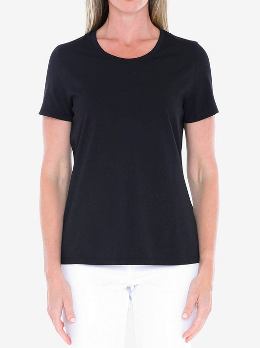 Image of a model wearing Tops. Productname: JUMP CORE SHORT SLEEVE TEE in Black colour by brand - Jump