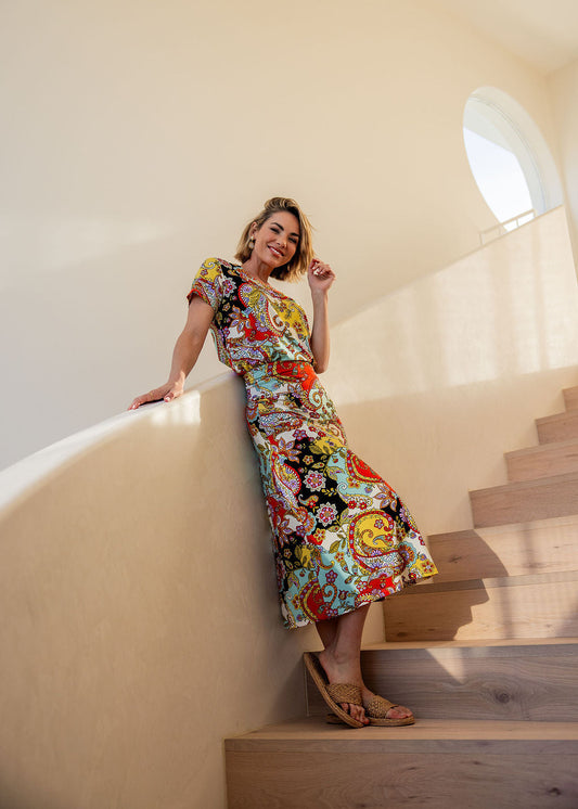 Lou Lou Jackson Bamboo Maxi Skirt Print (Noosa Pucci)