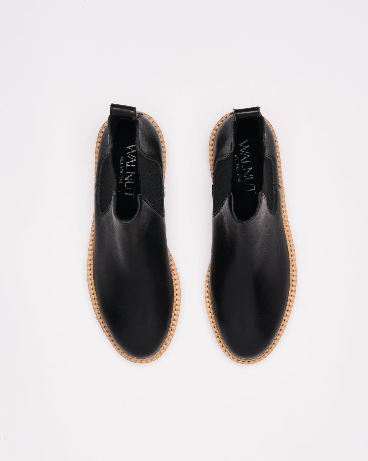 Walnut Melbourne Jade Leather Boot (Black Scallop)
