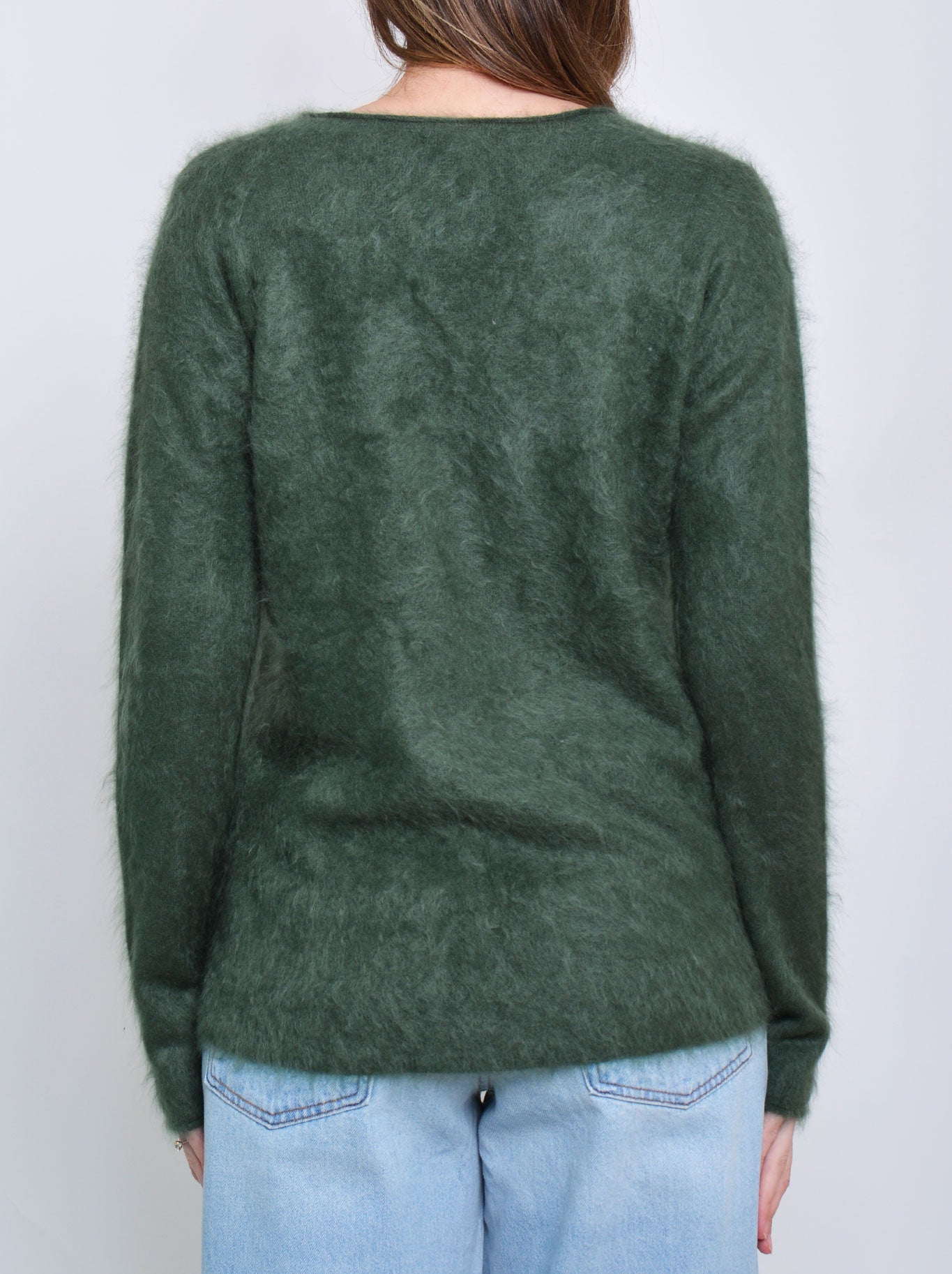 James Melbourne Brushed Cashmere Knit (Jungle)
