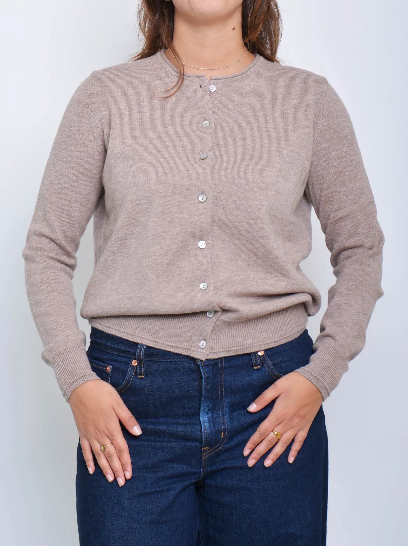 JAMES MELBOURNE PERFECT LITTLE CARDI (Olive)