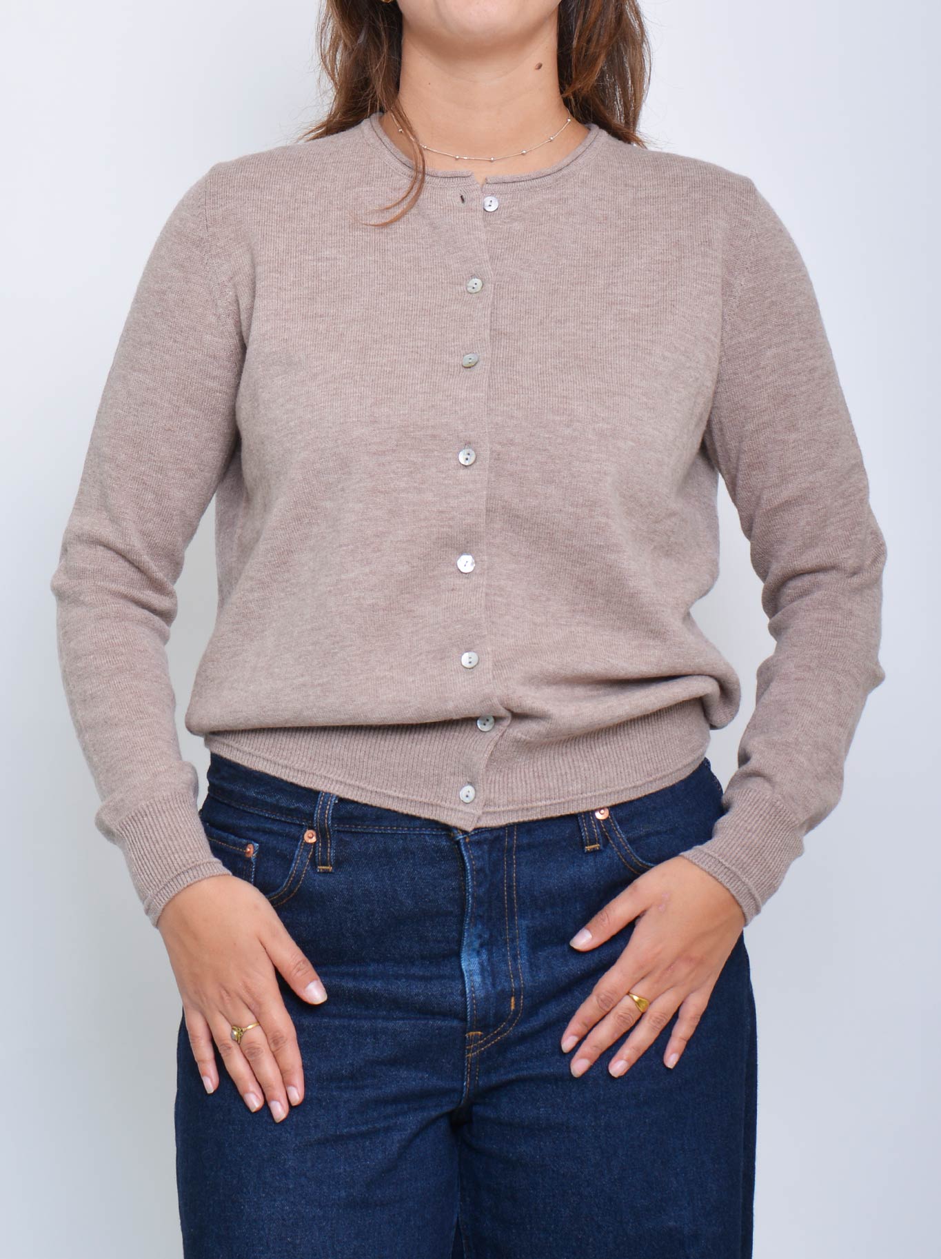 JAMES MELBOURNE PERFECT LITTLE CARDI (Olive)
