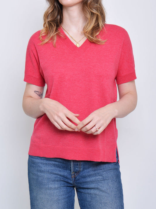 Image of Coats & Jackets. Productname: James Melbourne Vee Neck Vest in Hot Rose colour by brand - James Melbourne