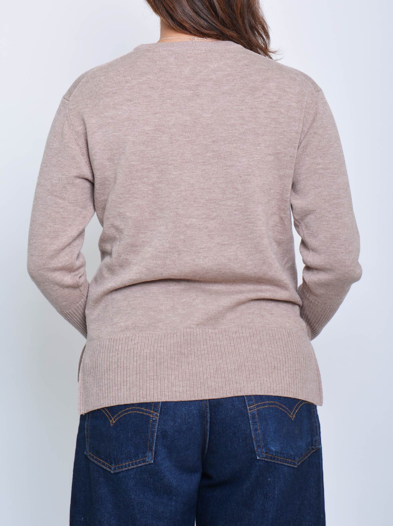 JAMES MELBOURNE CREW NECK KNIT (Cobblestone)