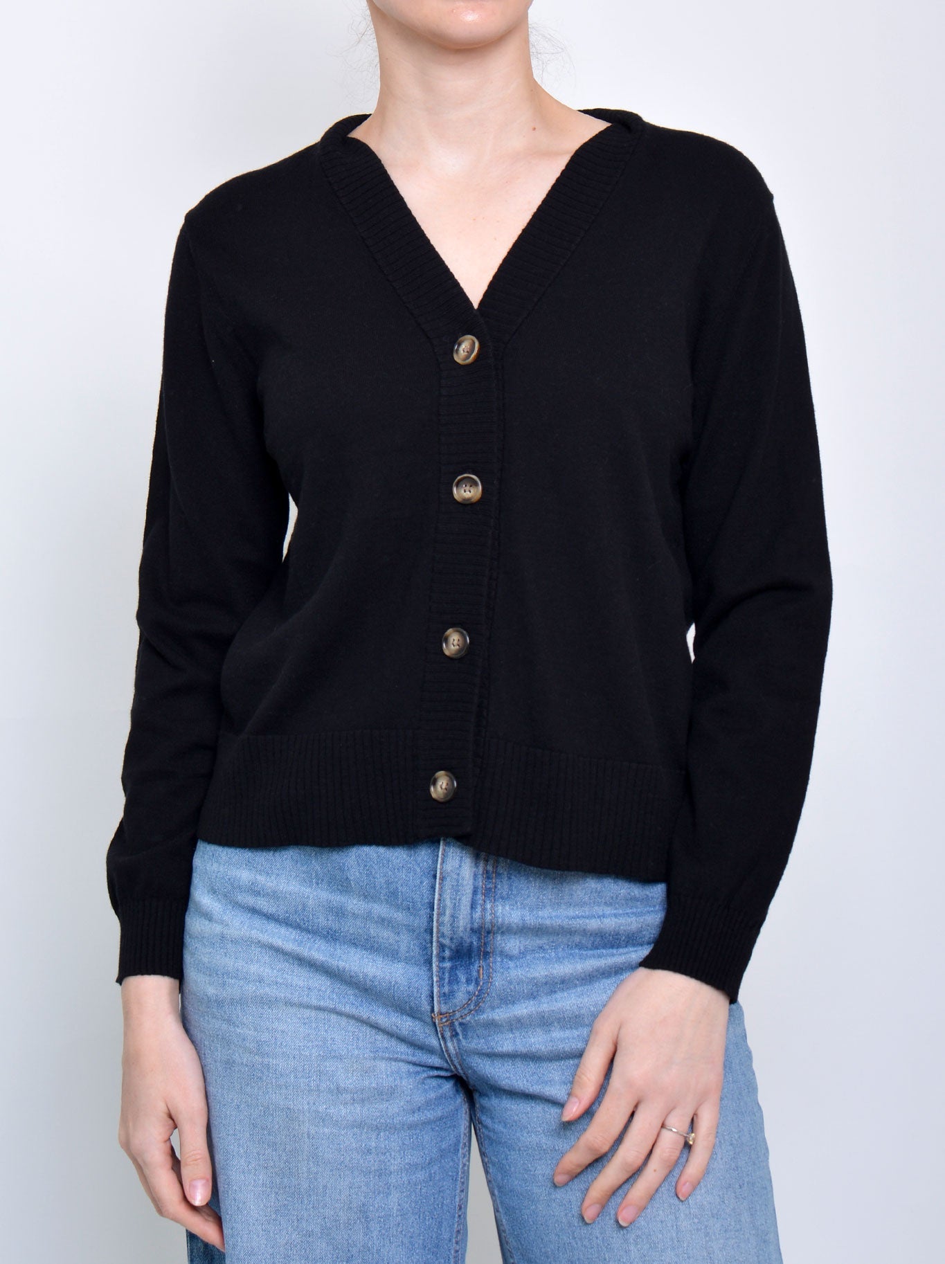James Melbourne Vee Button Cardi (Green)