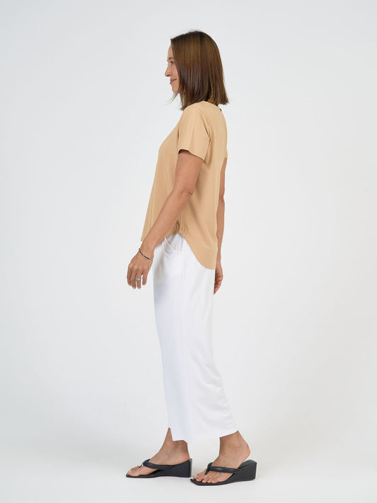 Lou Lou Ciara 7/8 Length Bamboo Culottes (White)