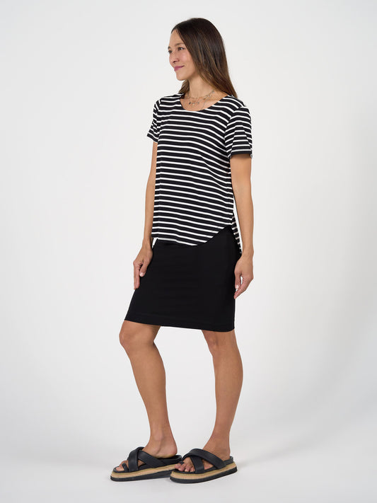 Lou Lou Midi Bamboo Whitney Tube Skirt (Black)