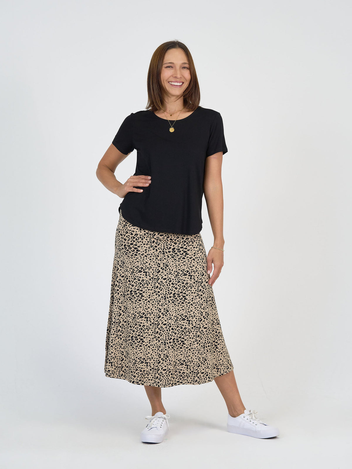 Lou Lou Janis Short Sleeve Bamboo T-Shirt (Black)