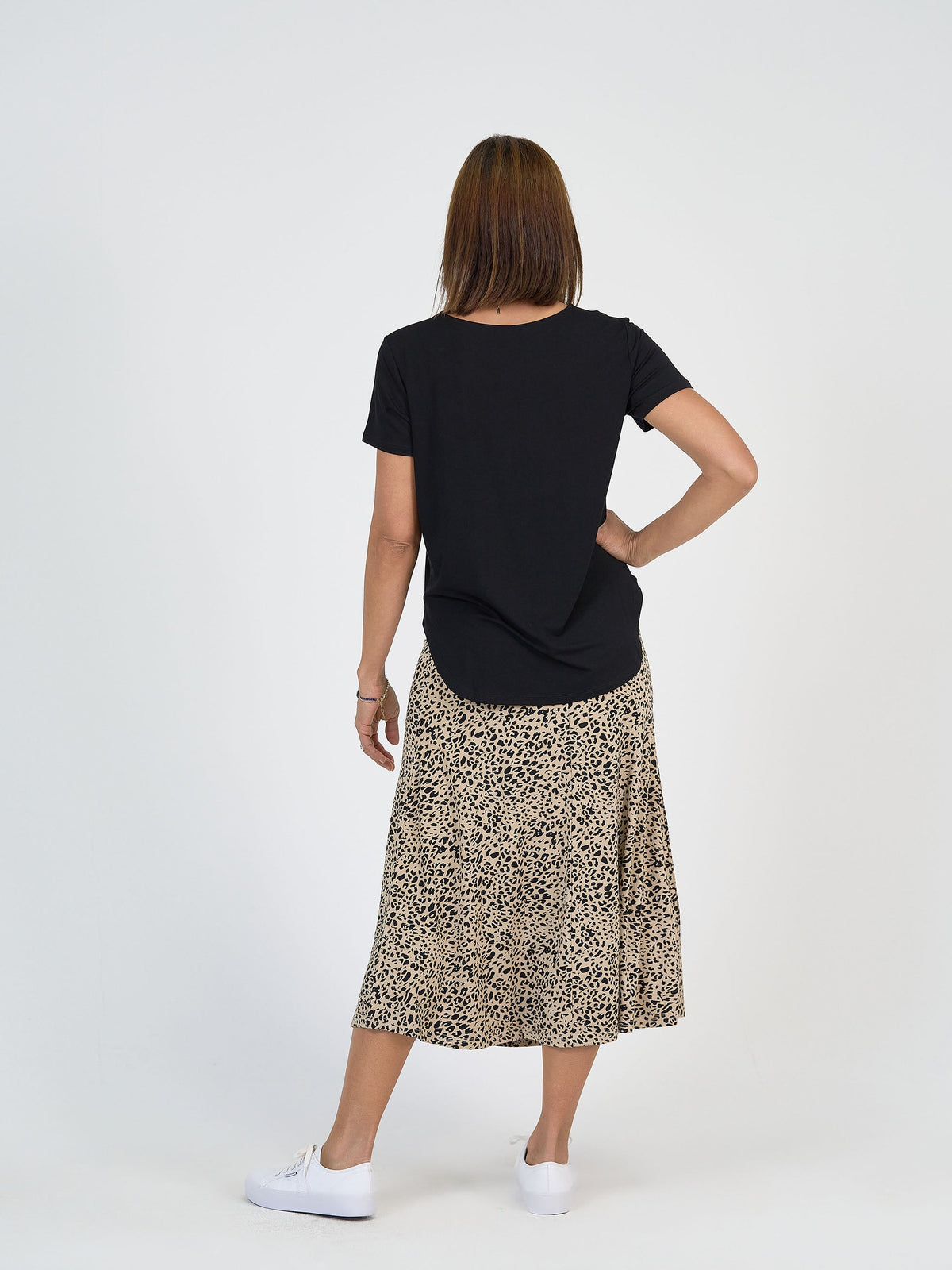 Lou Lou Janis Short Sleeve Bamboo T-Shirt (Black)