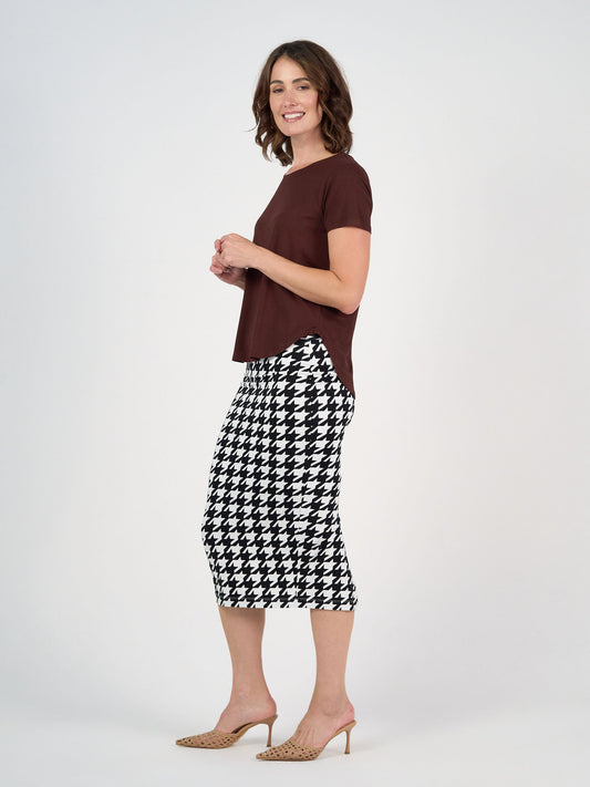 Lou Lou Janis Short Sleeve Bamboo T-Shirt (Burgundy)