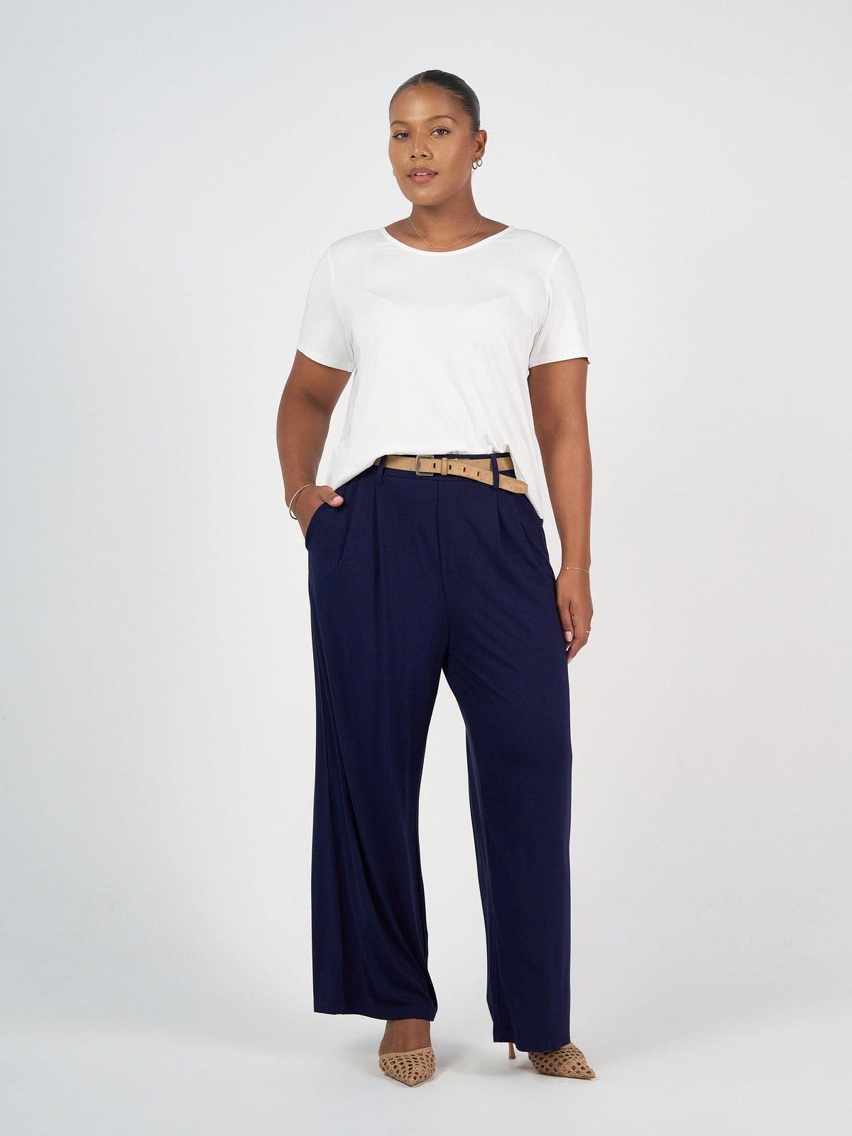 Lou Lou Janis Short Sleeve Bamboo T-Shirt (Cream)