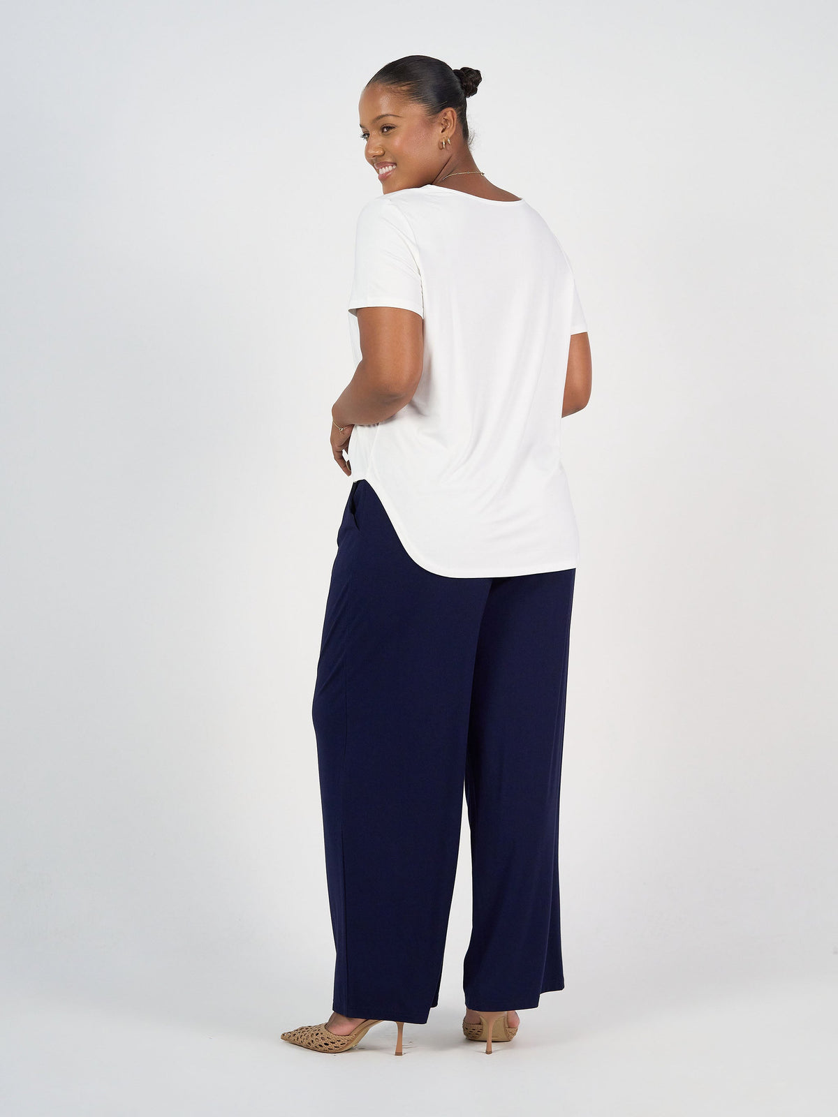 Lou Lou Janis Short Sleeve Bamboo T-Shirt (Cream)