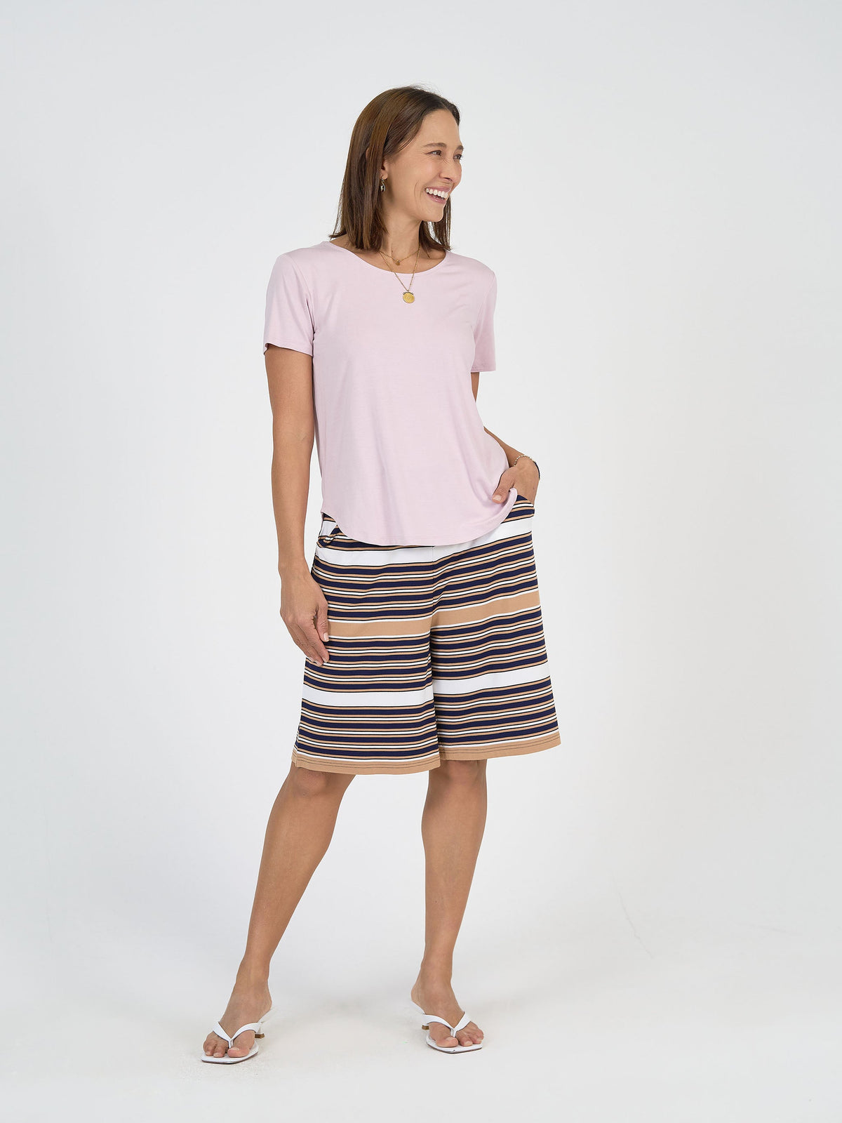 Lou Lou Janis Short Sleeve Bamboo T-Shirt (Lilac)