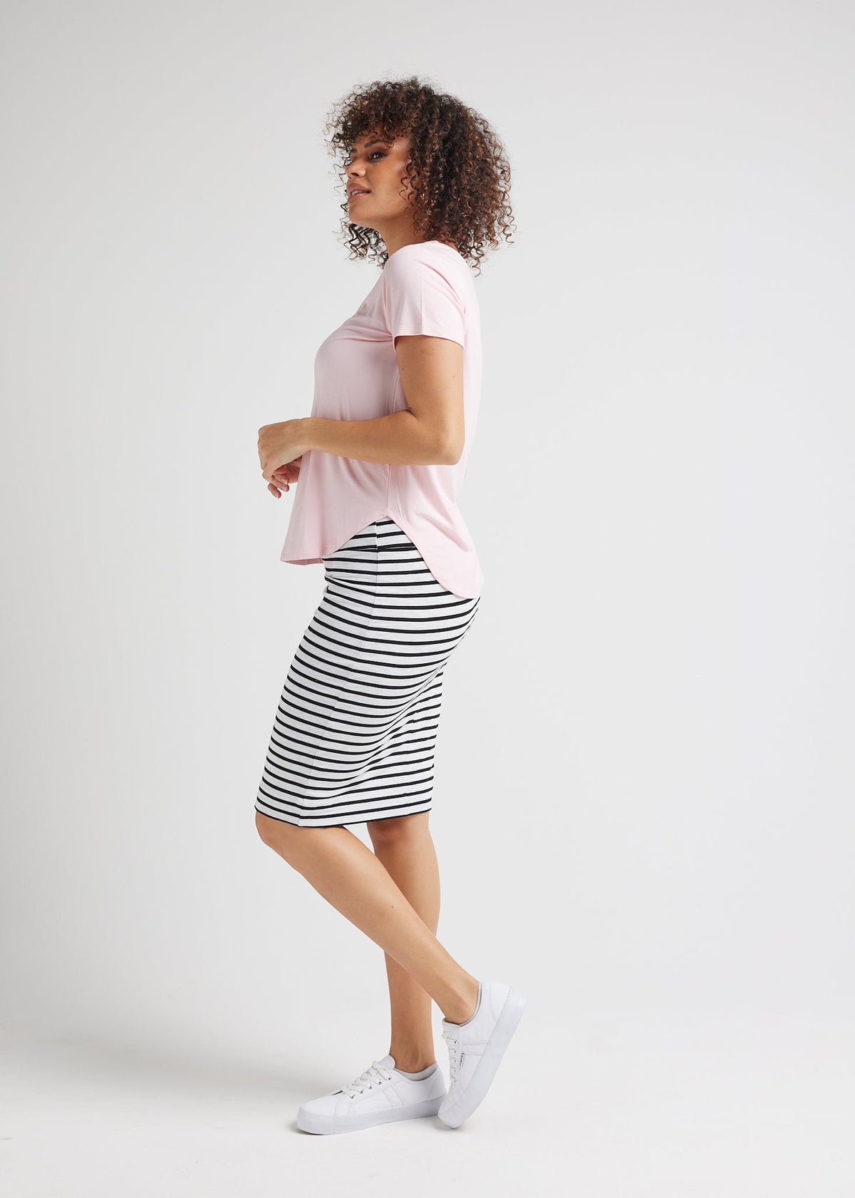 Lou Lou Janis Short Sleeve Bamboo T-Shirt (Crystal Rose)