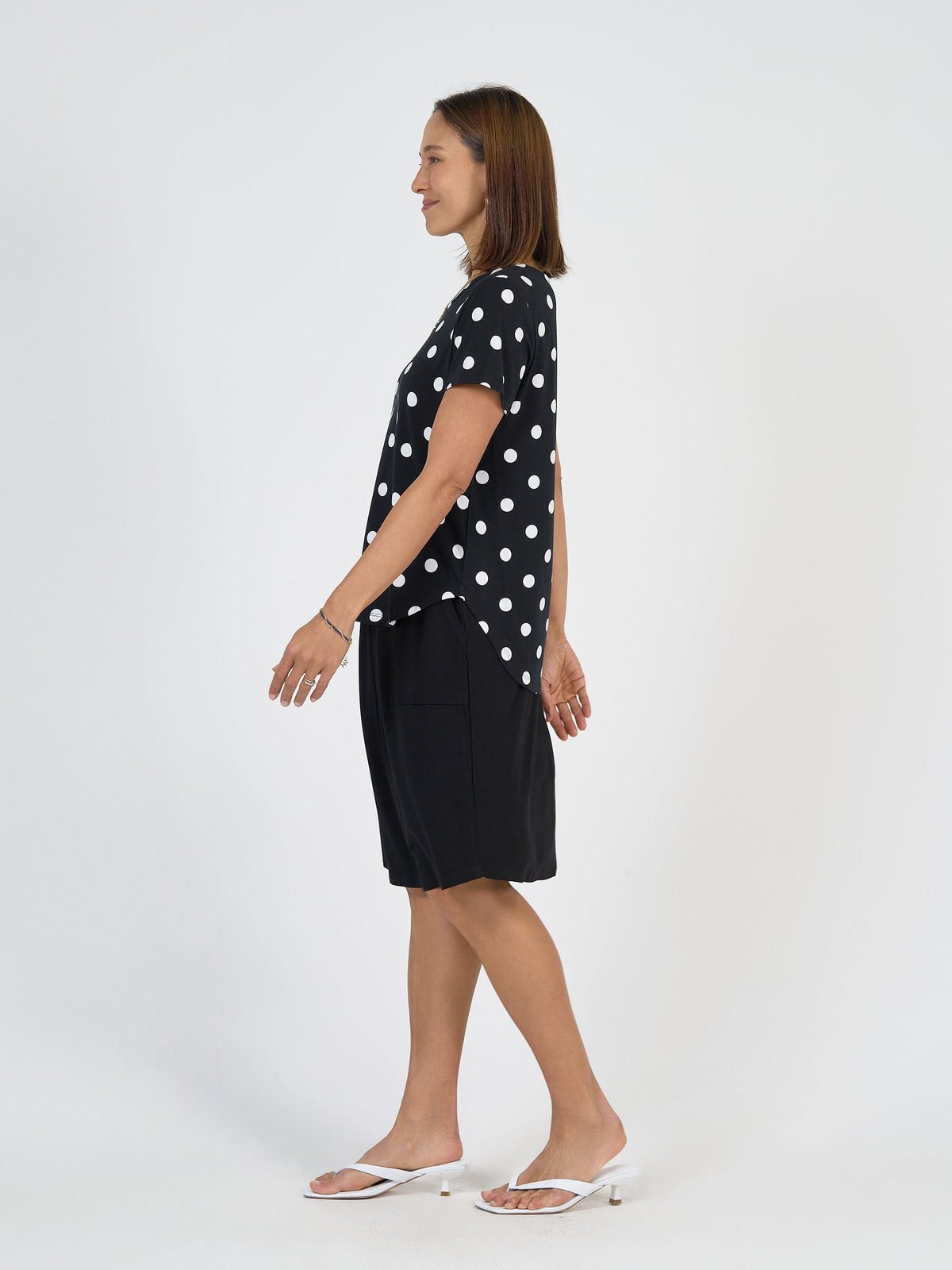 Lou Lou Janis Short Sleeve Bamboo T-Shirt (Polka Dot)