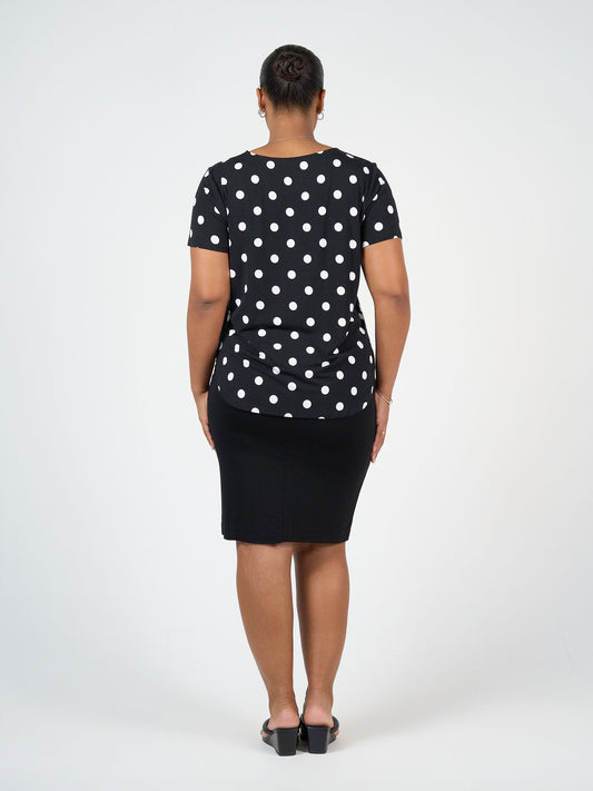 Lou Lou Janis Short Sleeve Bamboo T-Shirt (Polka Dot)