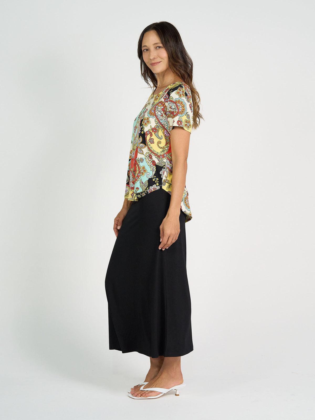 Lou Lou Janis Short Sleeve Bamboo T-Shirt Print (Noosa Pucci)