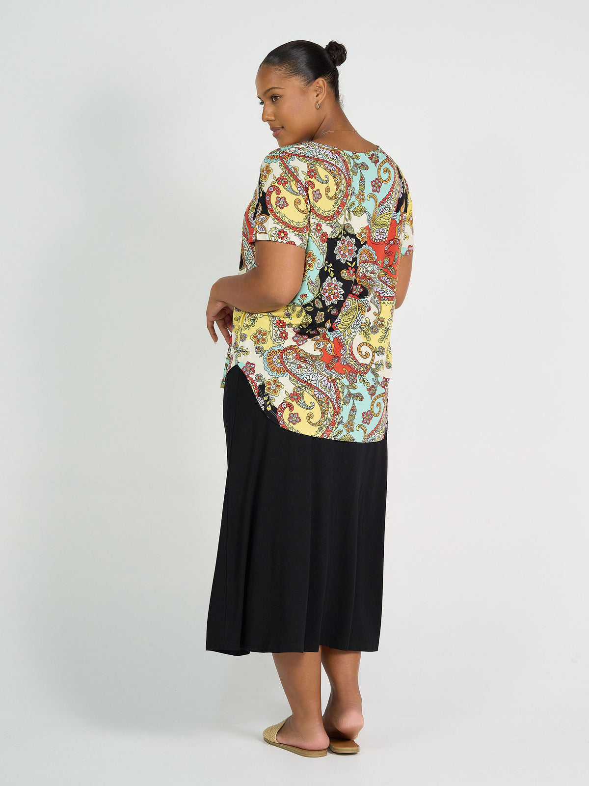 Lou Lou Janis Short Sleeve Bamboo T-Shirt Print (Noosa Pucci)