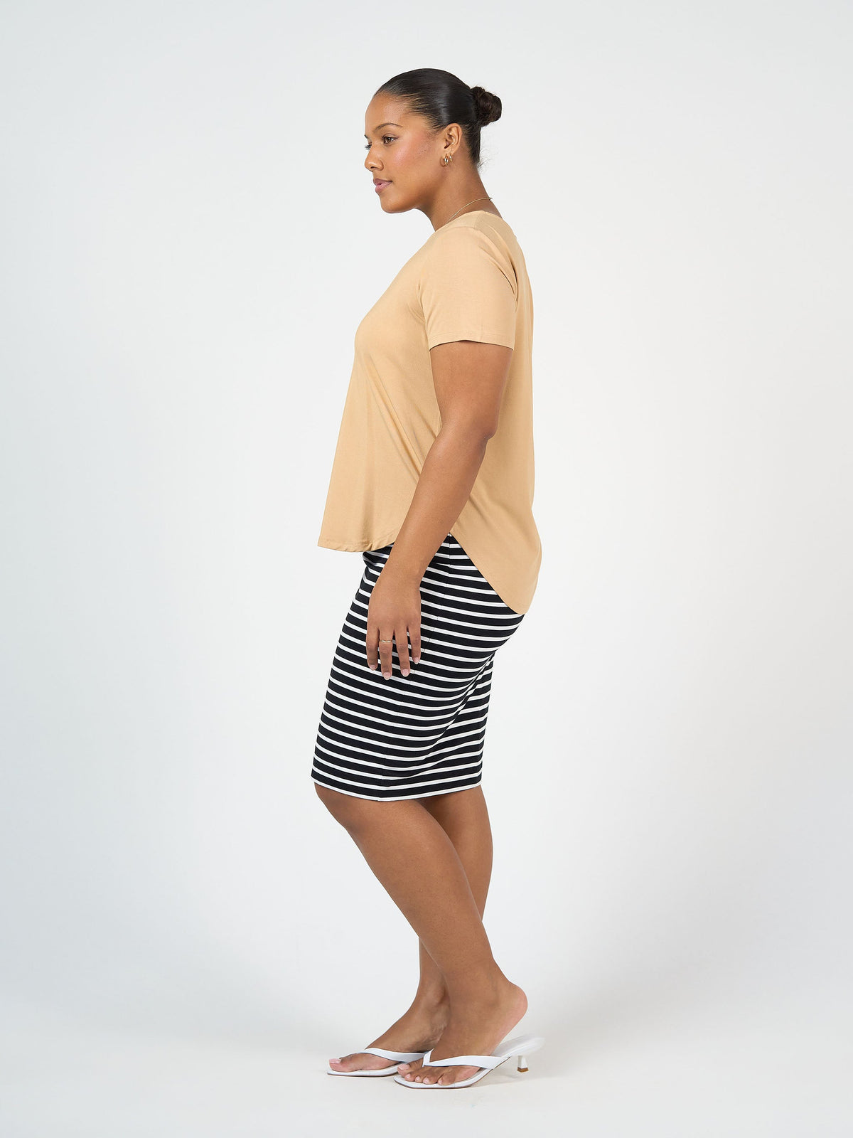 Lou Lou Janis Short Sleeve Bamboo T-Shirt (Tan)
