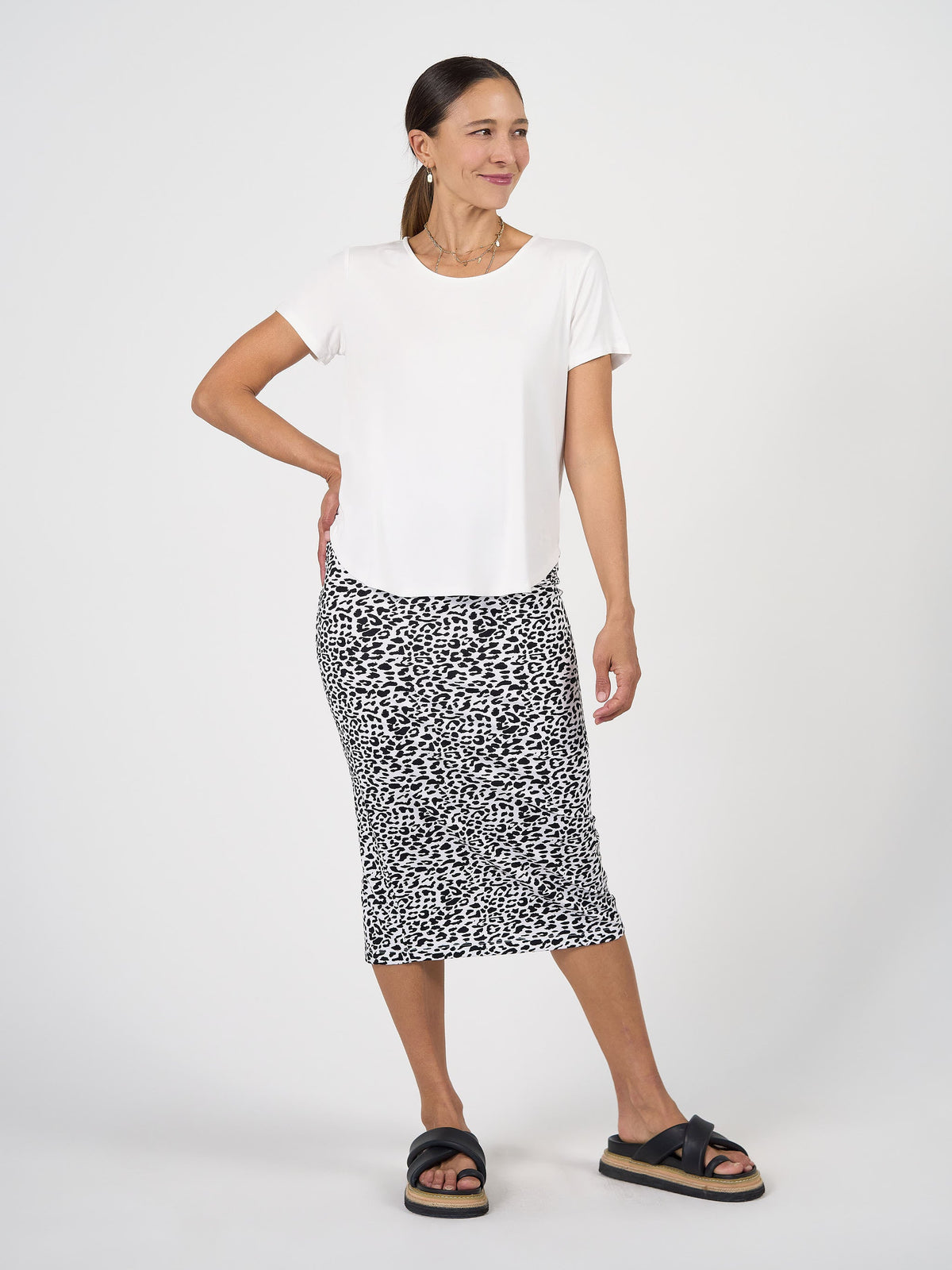 Lou Lou Janis Short Sleeve Bamboo T-Shirt (White)