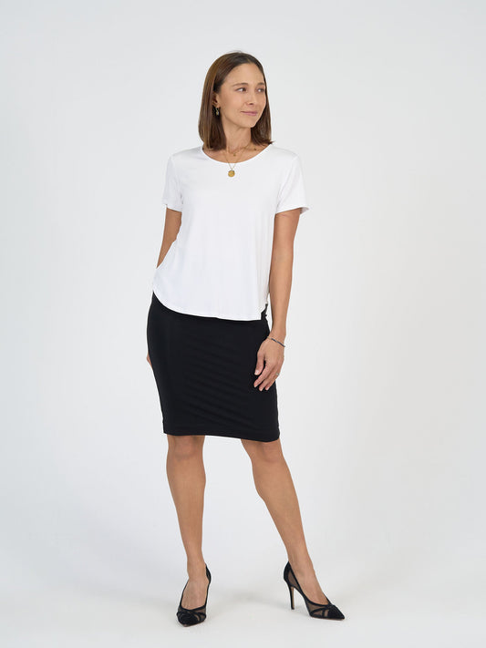 Lou Lou Janis Short Sleeve Bamboo T-Shirt (White)