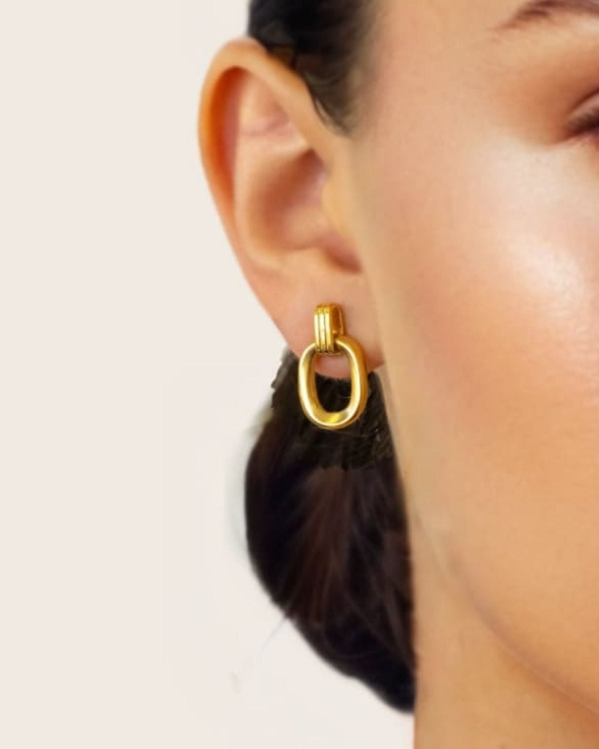LAVANA Jojo Gold Oblong Earrings