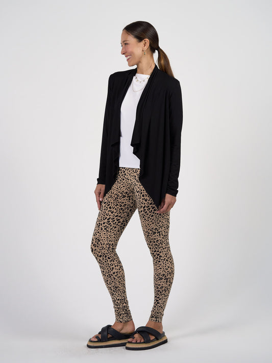 Lou Lou Joni Bamboo Waterfall Cardigan/Jacket (Black)