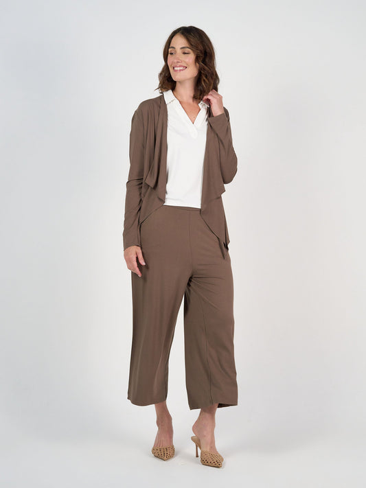 Lou Lou Joni Bamboo Waterfall Cardigan/Jacket (Chocolate)