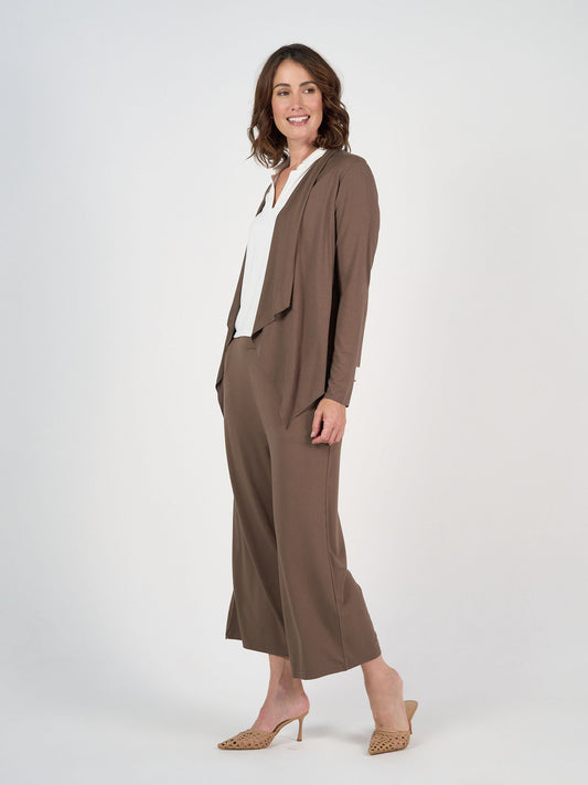 Lou Lou Joni Bamboo Waterfall Cardigan/Jacket (Chocolate)