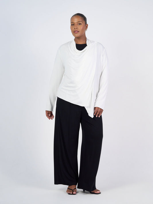 Lou Lou Joni Bamboo Waterfall Cardigan/Jacket (Cream)