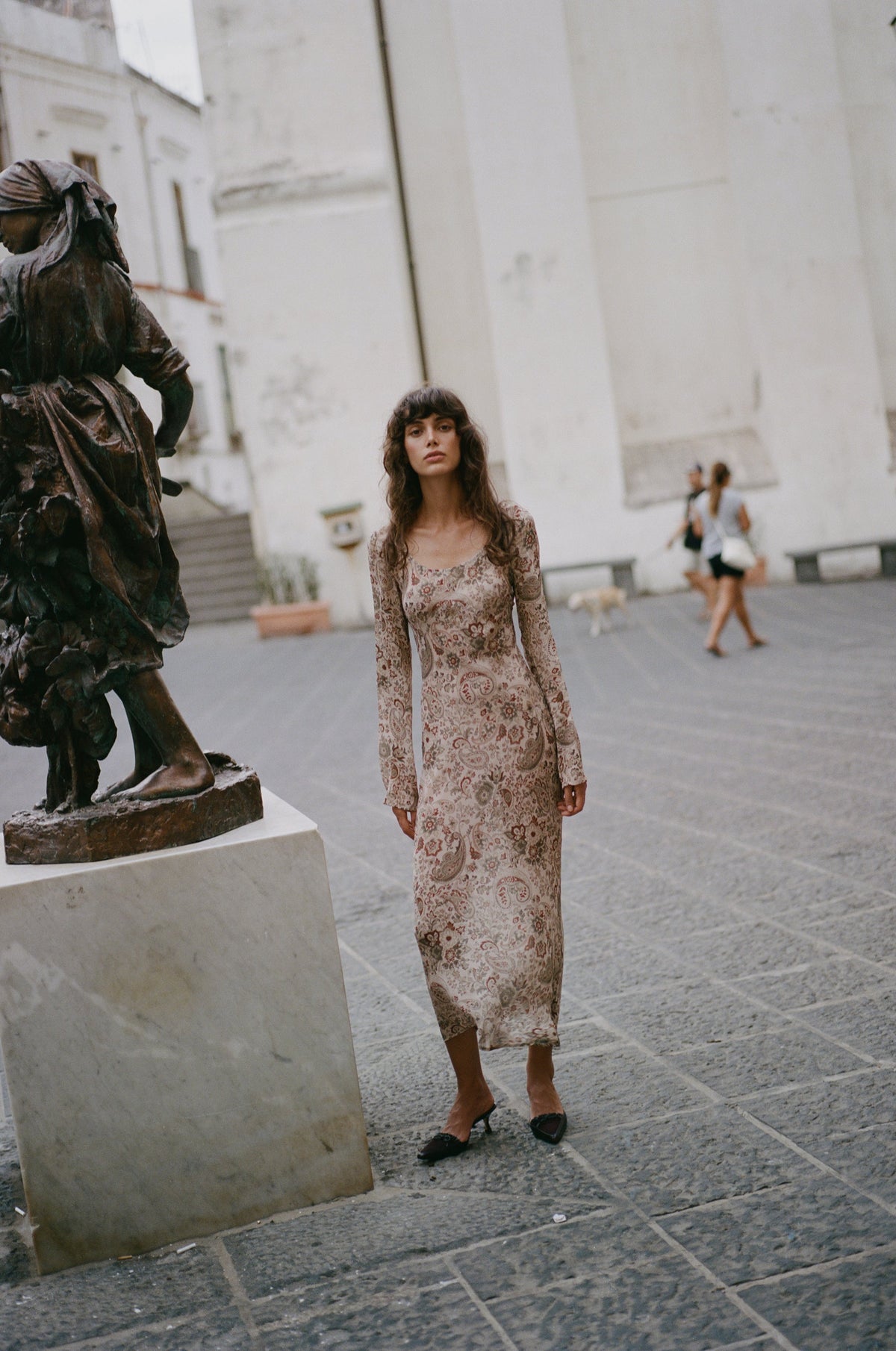 With Jéan Josephine Dress (Stone Paisley)