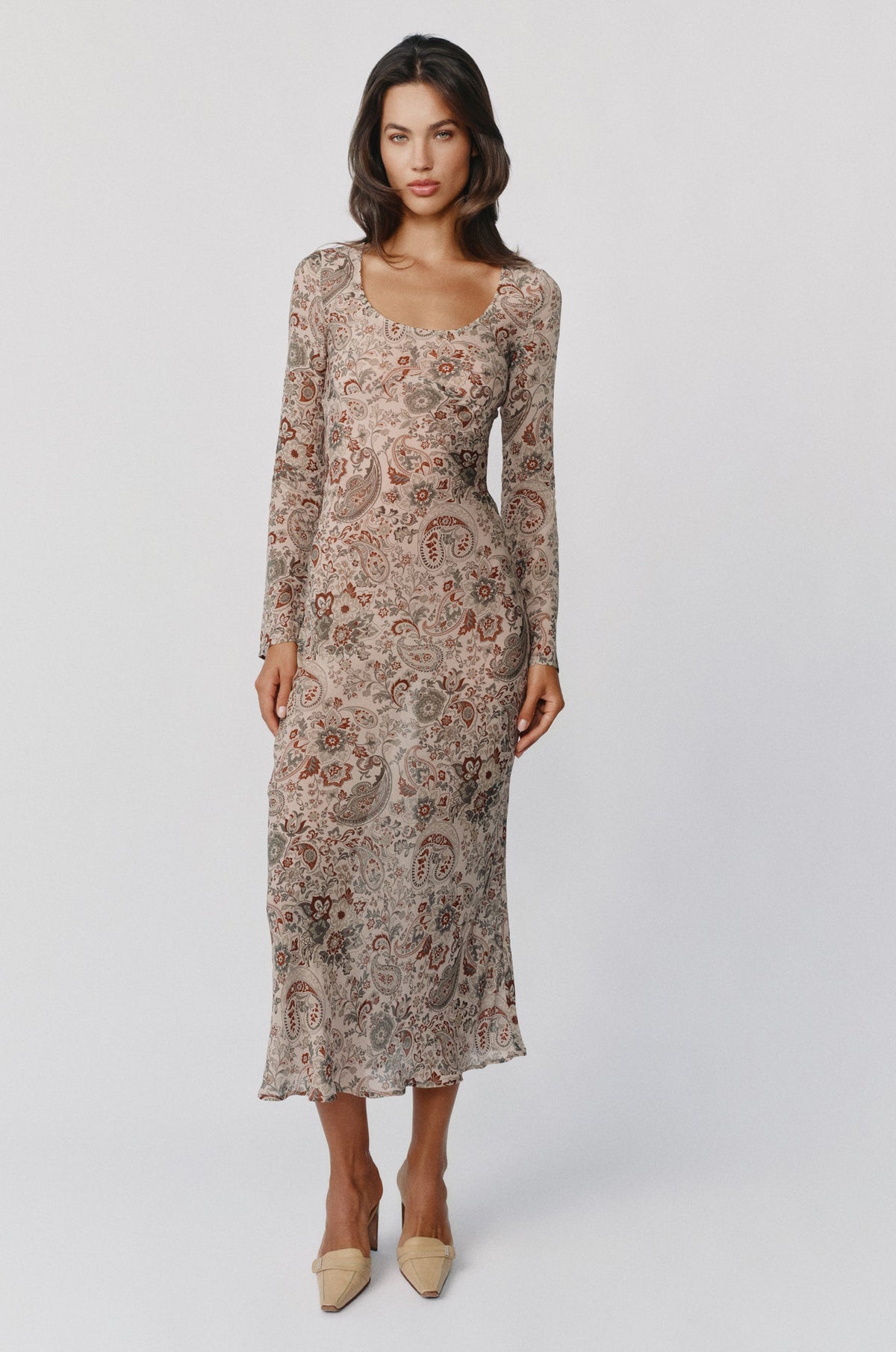 With Jéan Josephine Dress (Stone Paisley)