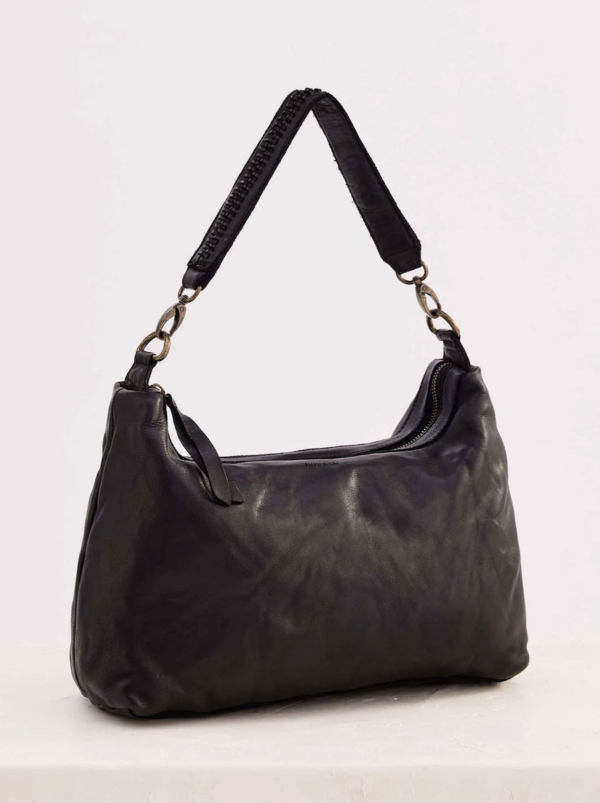 Image of Bags. Product name - Juju & Co Signature Slouchy Bag in Black colour by brand - Juju & Co.