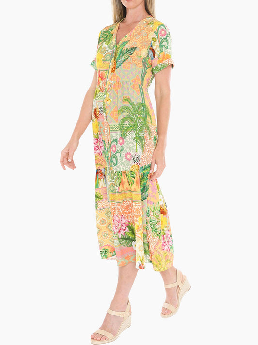 Jump Pina Colada Tiered Dress (Multi)