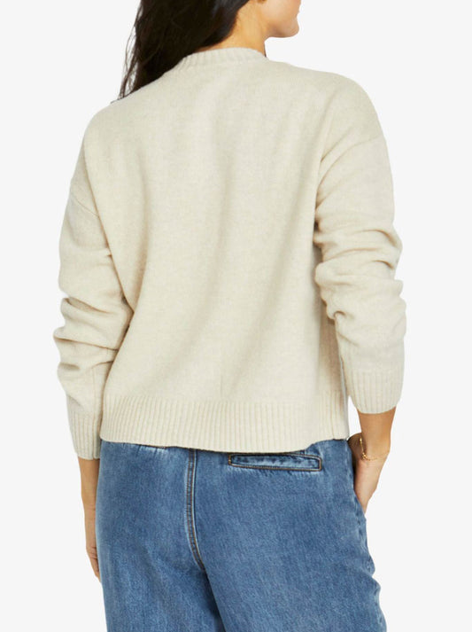 Jump Embroidered Cardigan (Natural)