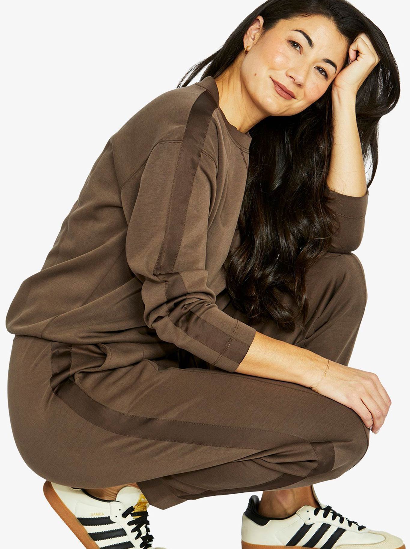 Jump Satin Trim Lounge Top (Black)
