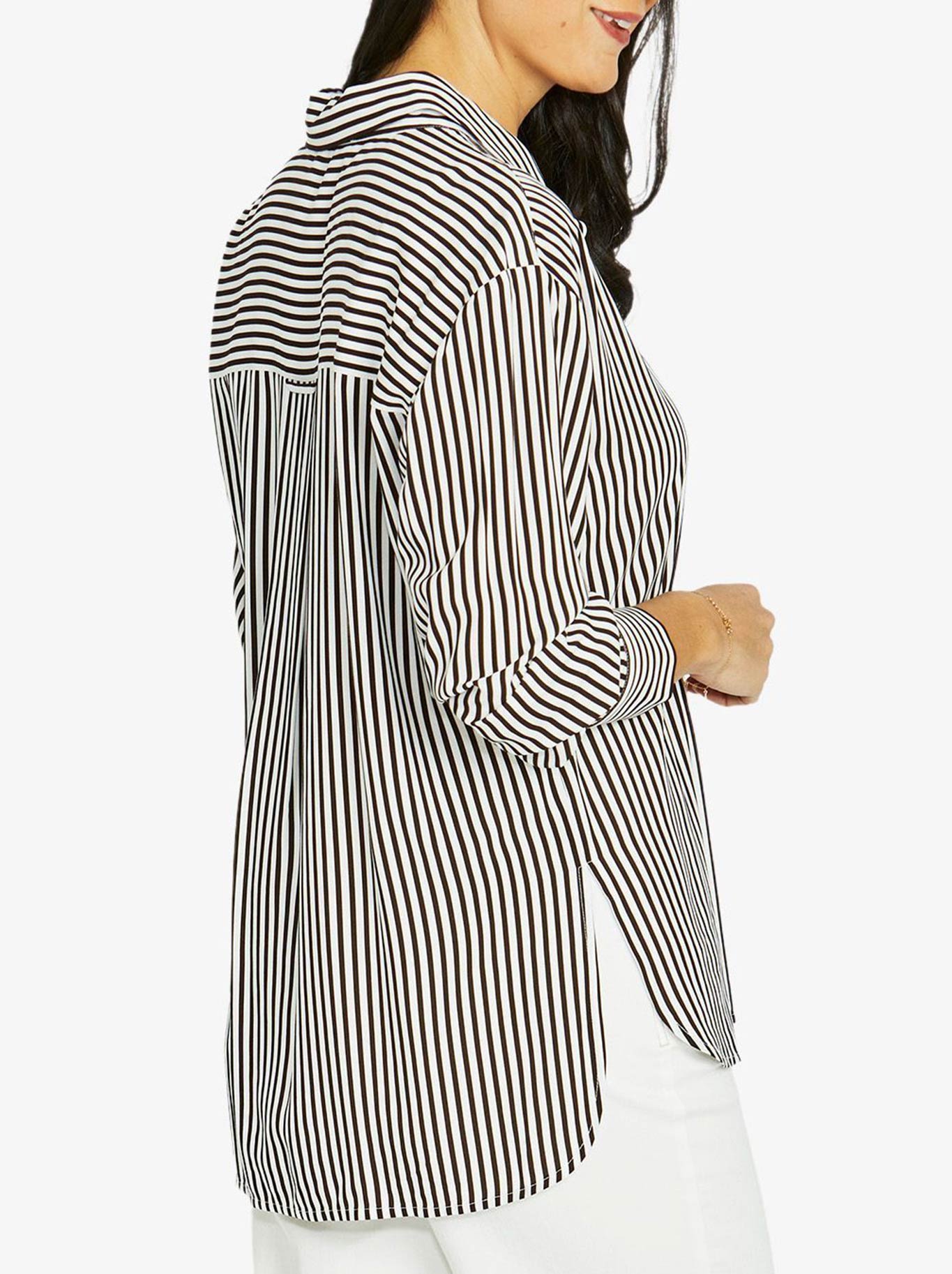 JUMP STRIPE SHIRT (Merlot)