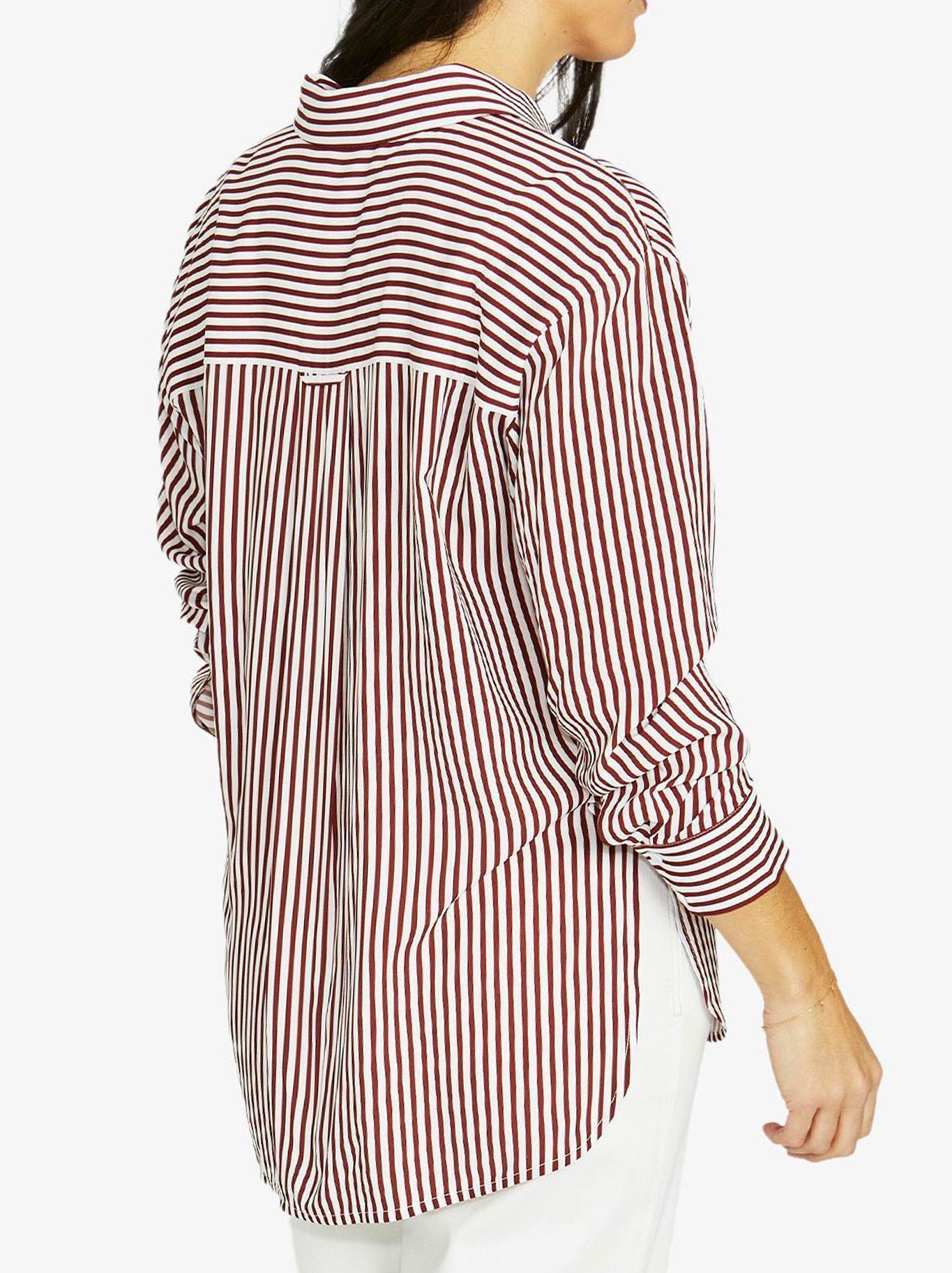 JUMP STRIPE SHIRT (Merlot)
