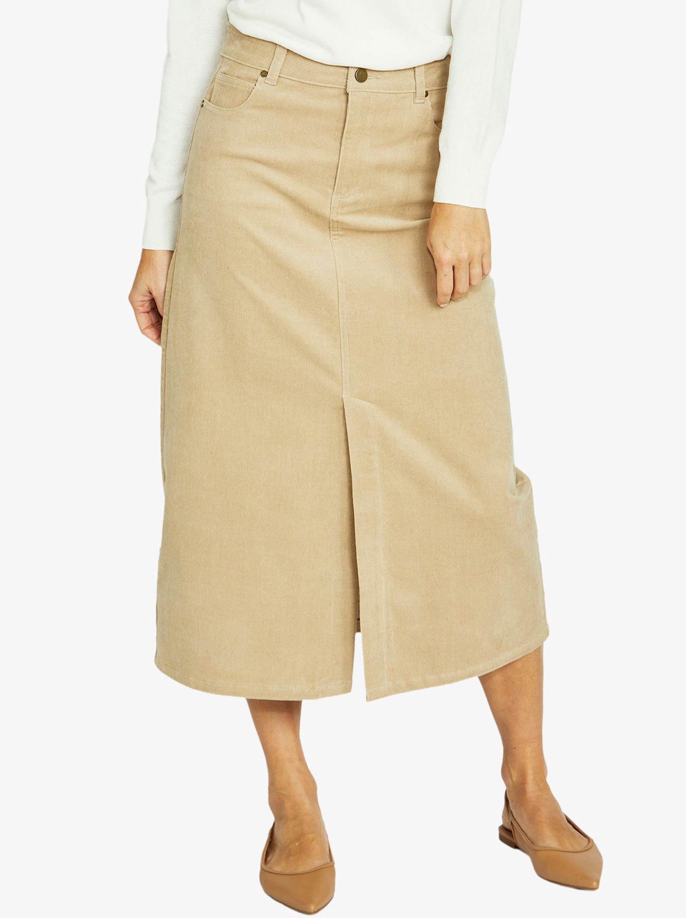 JUMP CORD SKIRT (Khaki)