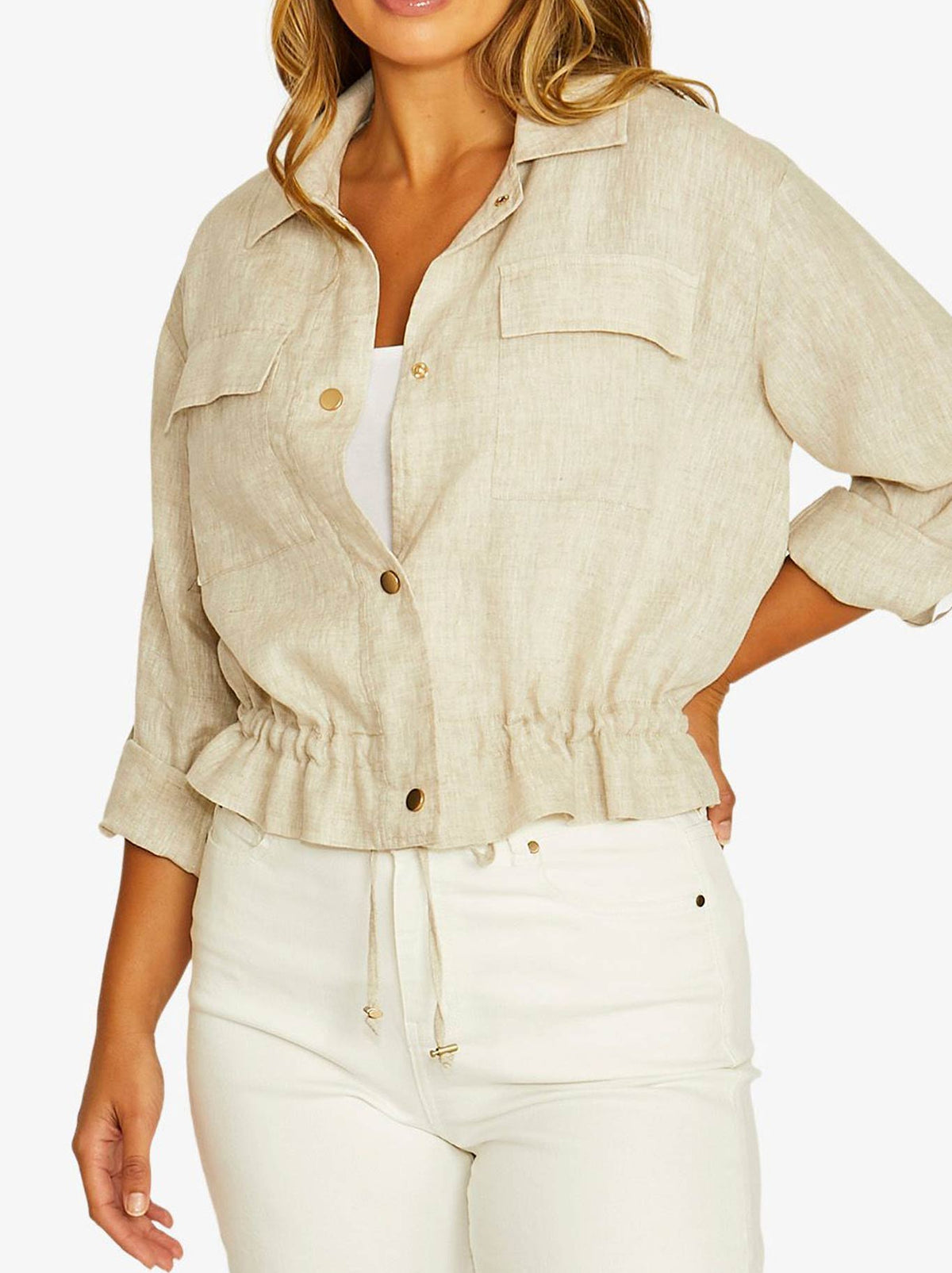 Jump Drawstring Jacket (Evergreen)